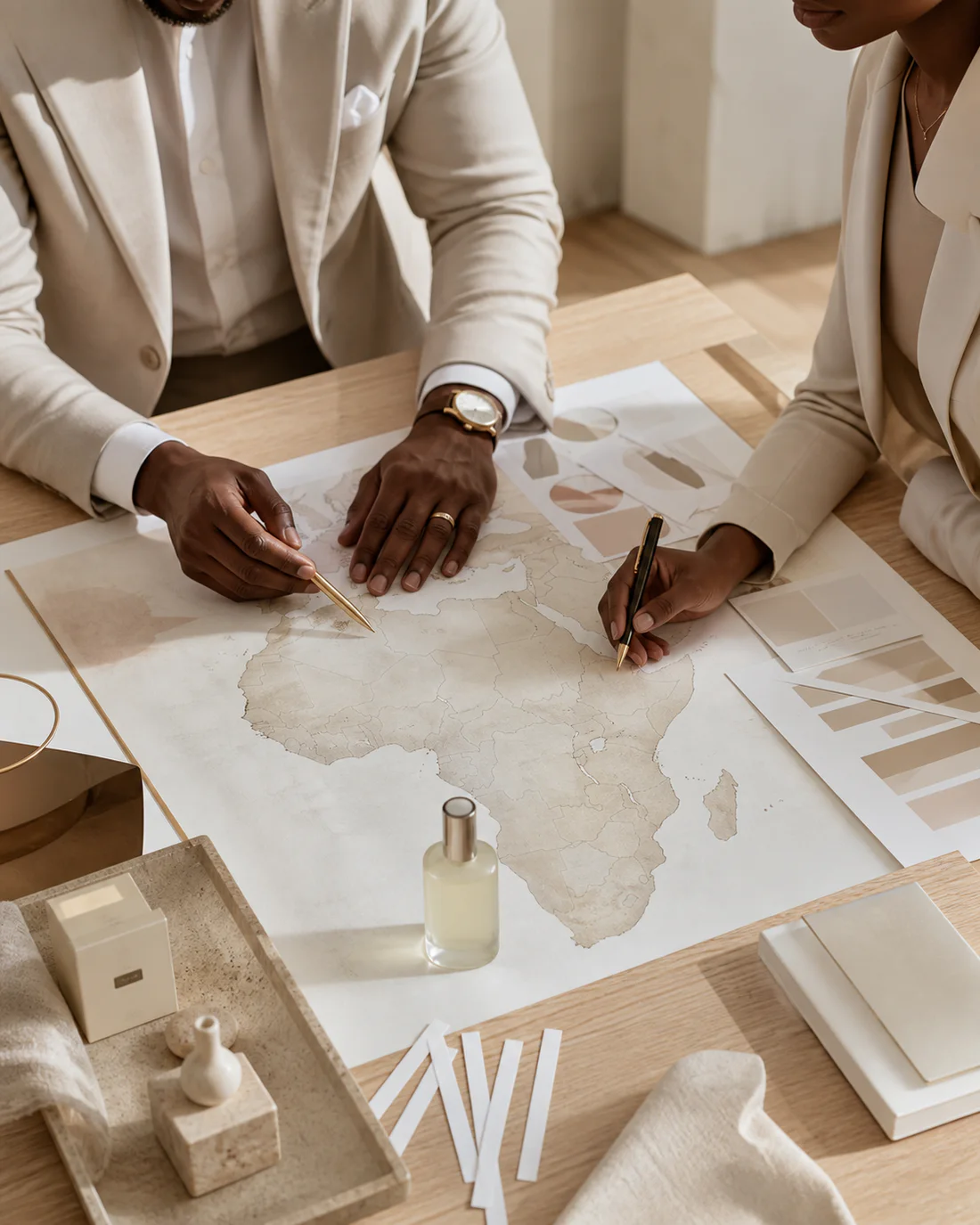 Fragrance distribution strategists planning African market entry